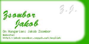 zsombor jakob business card